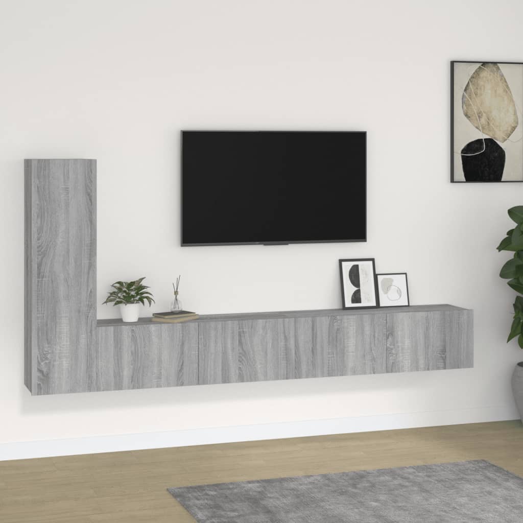 Ensemble de meubles TV 3 pcs Sonoma gris Bois d'ingénierie - XIOS
