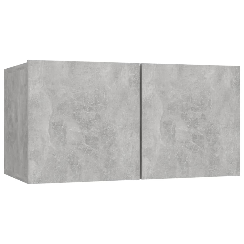 Ensemble de meubles TV 4 pcs Gris béton Bois d'ingénierie - XIOS