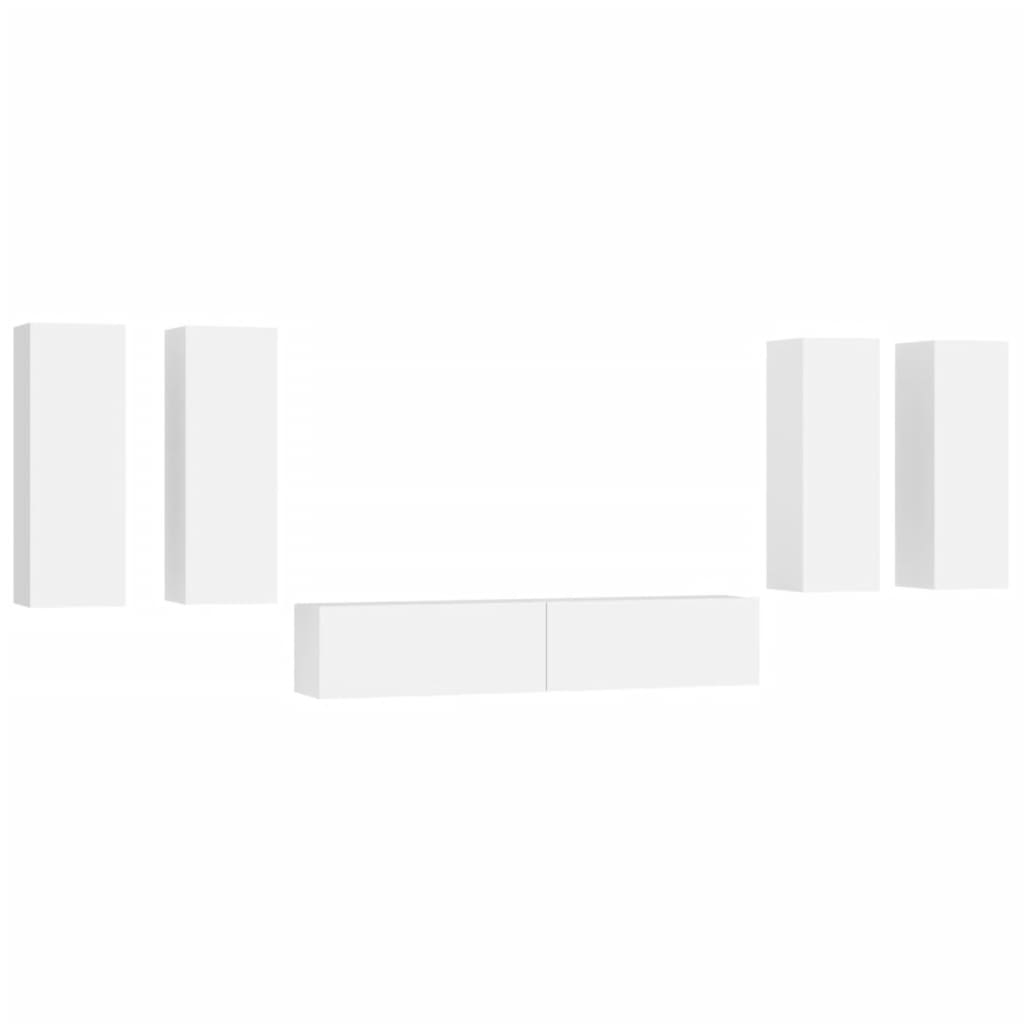 Ensemble de meubles TV 6 pcs Blanc Bois d'ingénierie - XIOS