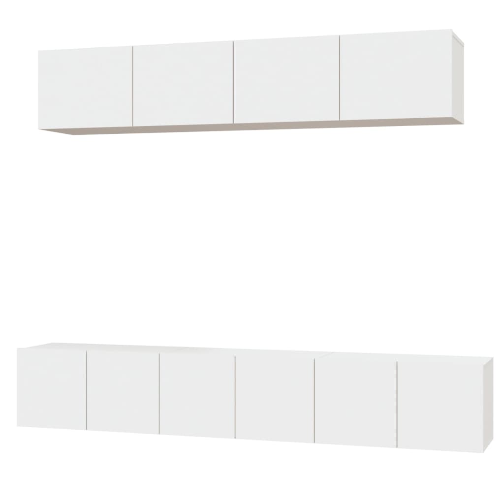 Ensemble de meubles TV 5 pcs Blanc Bois d'ingénierie - XIOS