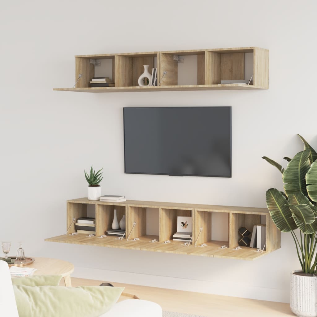 Ensemble de meubles TV 5 pcs Chêne sonoma Bois d'ingénierie - XIOS
