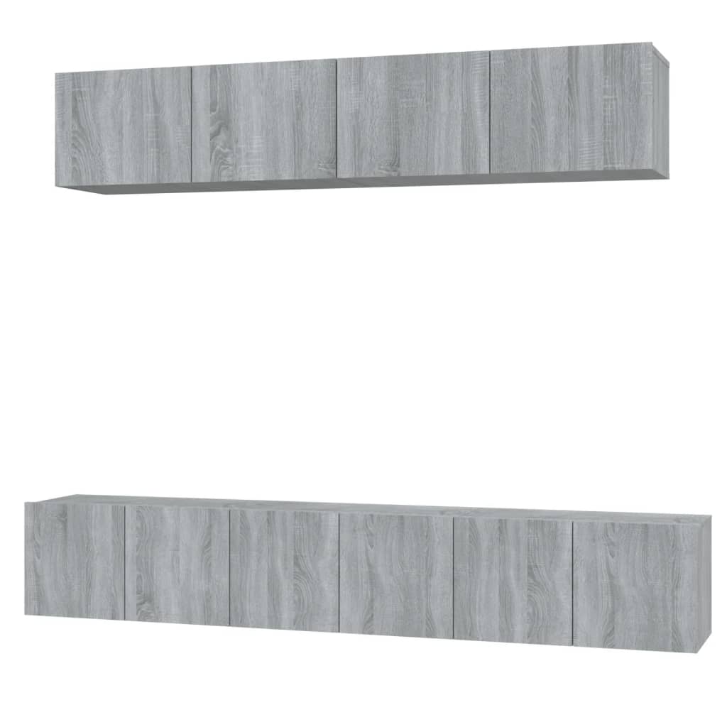 Ensemble de meubles TV 5 pcs Sonoma gris Bois d'ingénierie - XIOS