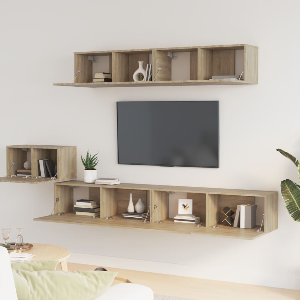 Ensemble de meubles TV 5 pcs Chêne sonoma Bois d'ingénierie - XIOS