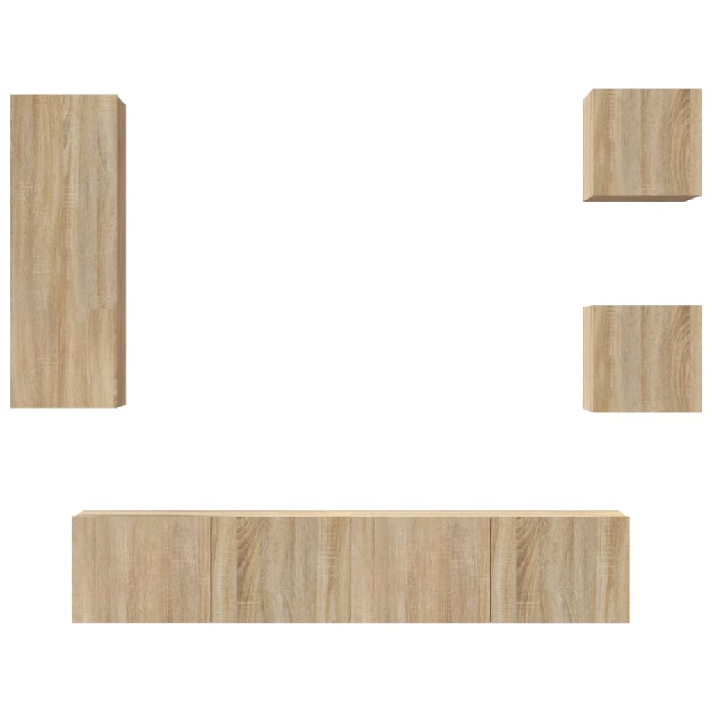Ensemble de meubles TV 5 pcs Chêne sonoma Bois d'ingénierie - XIOS