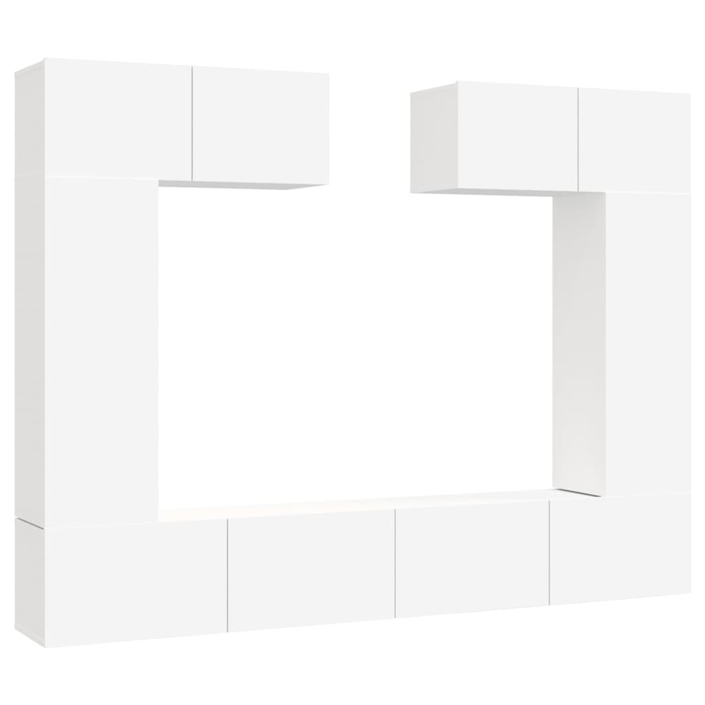 Ensemble de meubles TV 6 pcs Blanc Bois d'ingénierie - XIOS