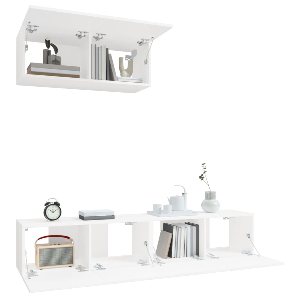 Ensemble de meubles TV 3 pcs Blanc Bois d'ingénierie - XIOS