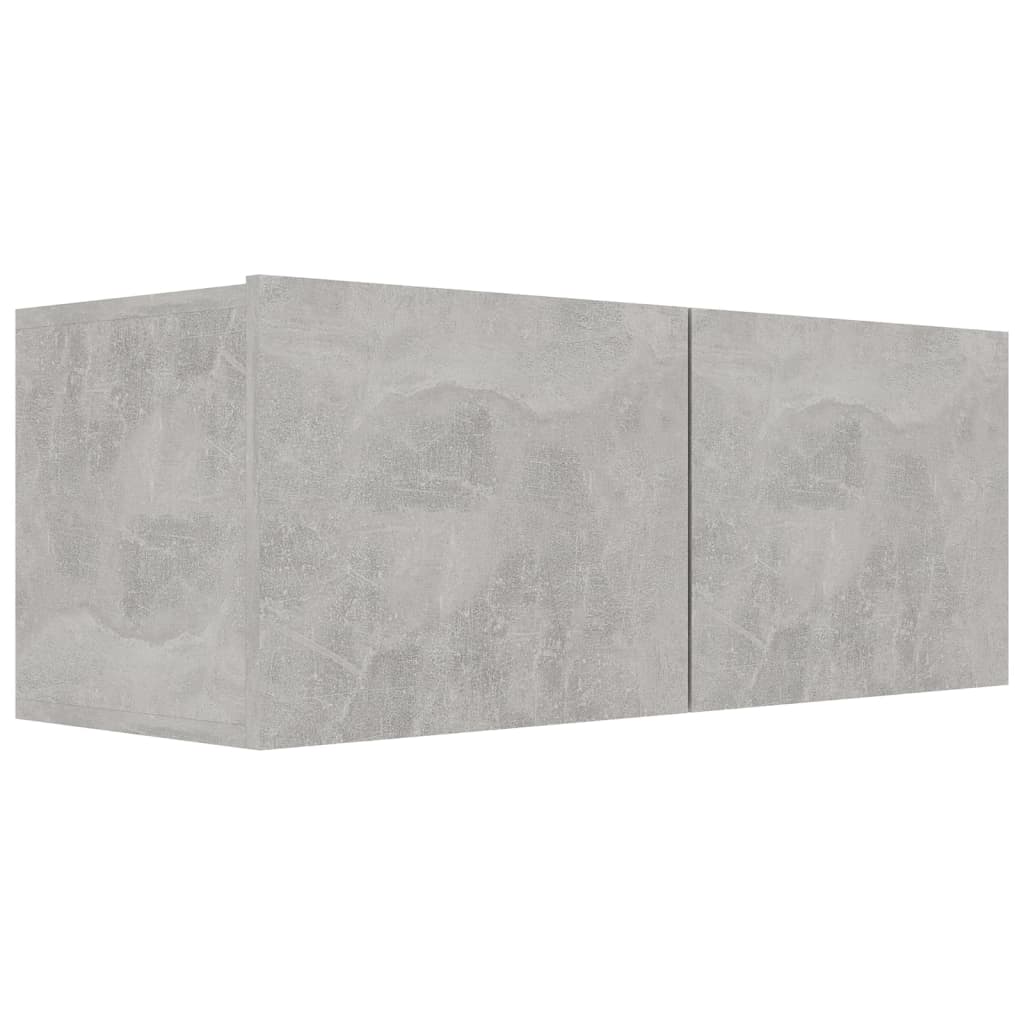 Ensemble de meubles TV 3 pcs Gris béton Bois d'ingénierie - XIOS
