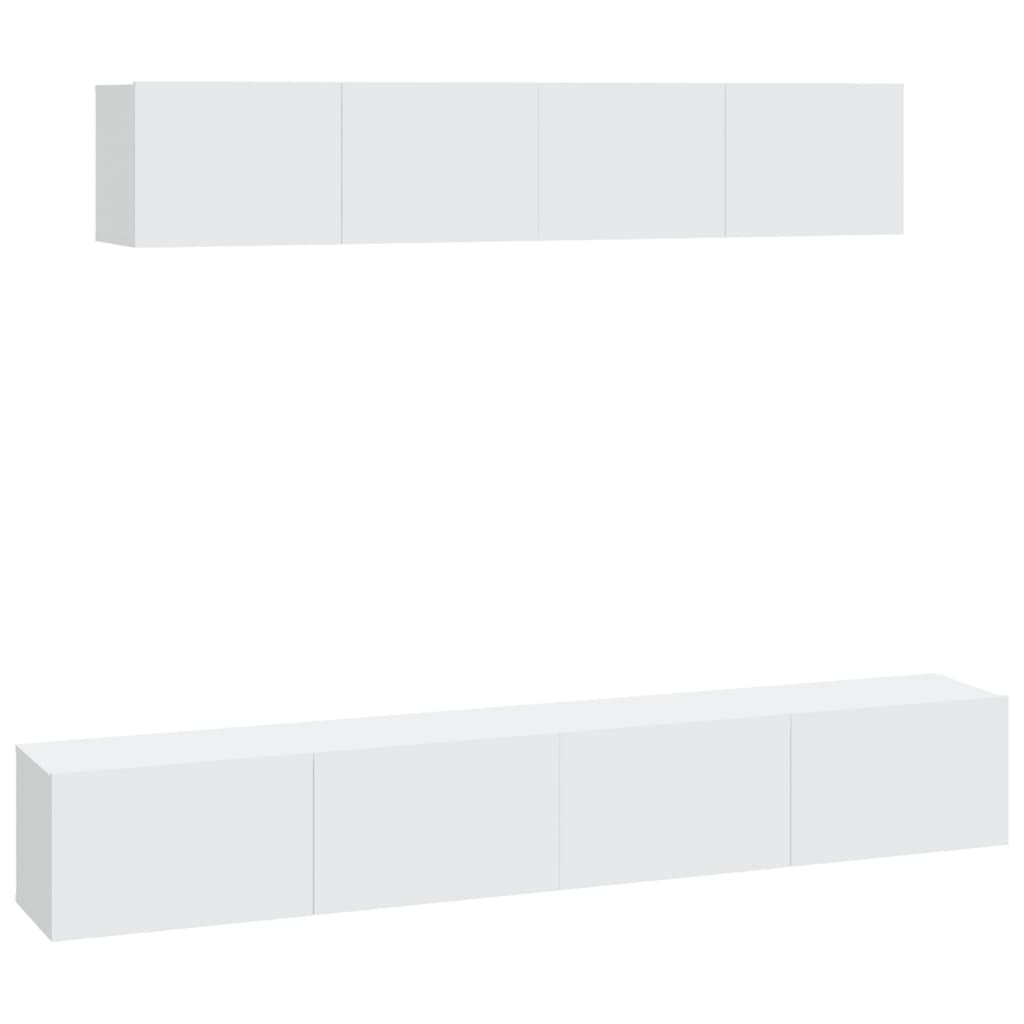 Ensemble de meubles TV 4 pcs Blanc Bois d'ingénierie - XIOS