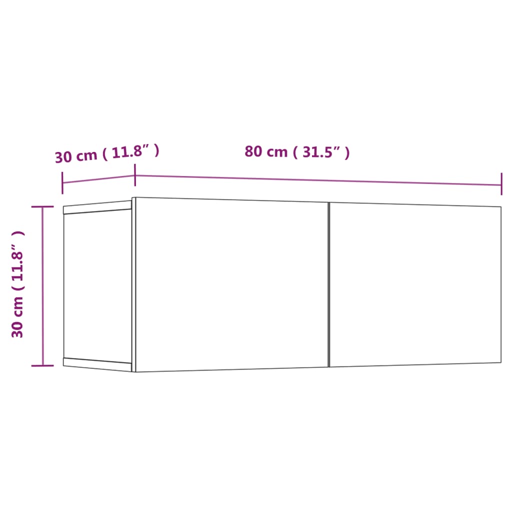 Ensemble de meubles TV 4 pcs Sonoma gris Bois d'ingénierie - XIOS