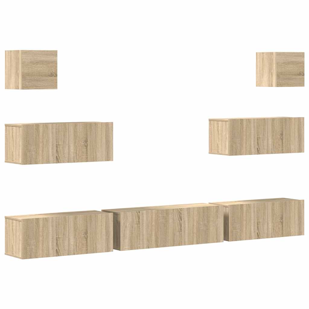 Ensemble de meubles TV 7 pcs Chêne sonoma Bois d'ingénierie - XIOS