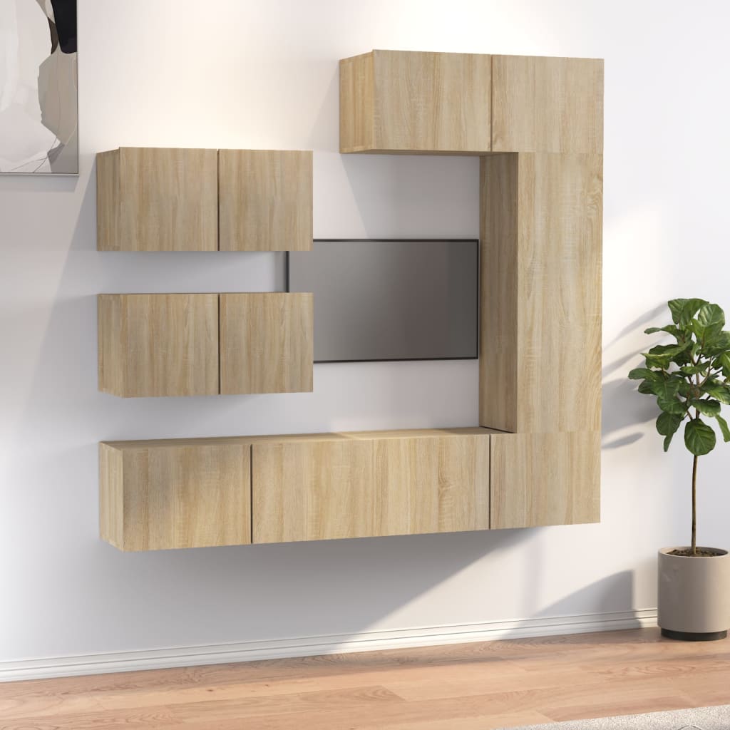 Ensemble de meubles TV 6 pcs Chêne sonoma Bois d'ingénierie - XIOS