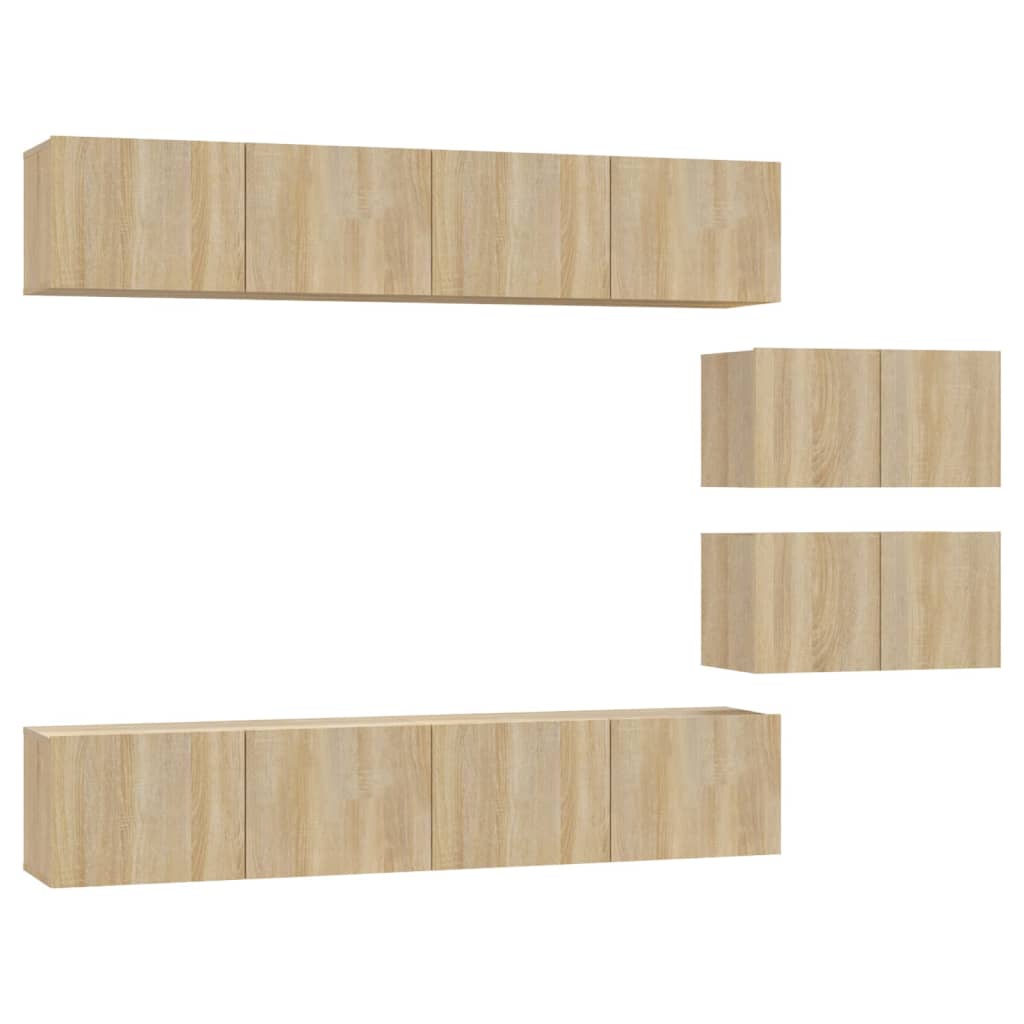 Ensemble de meubles TV 6 pcs Chêne sonoma Bois d'ingénierie - XIOS