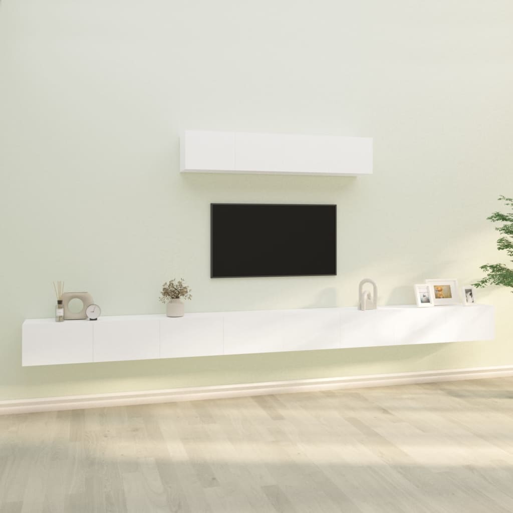 Ensemble de meubles TV 6 pcs Blanc Bois d'ingénierie - XIOS