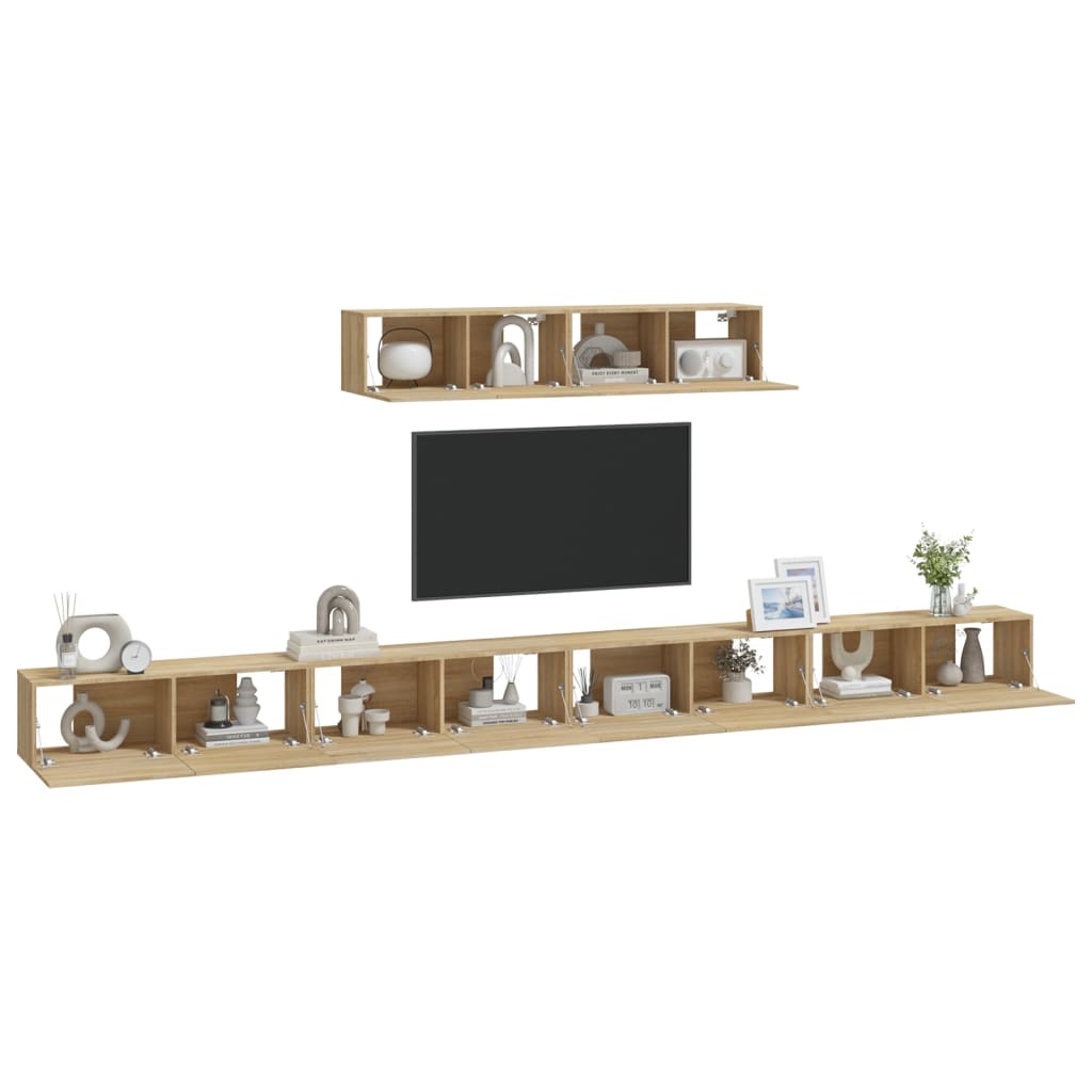 Ensemble de meubles TV 6 pcs Chêne sonoma Bois d'ingénierie - XIOS