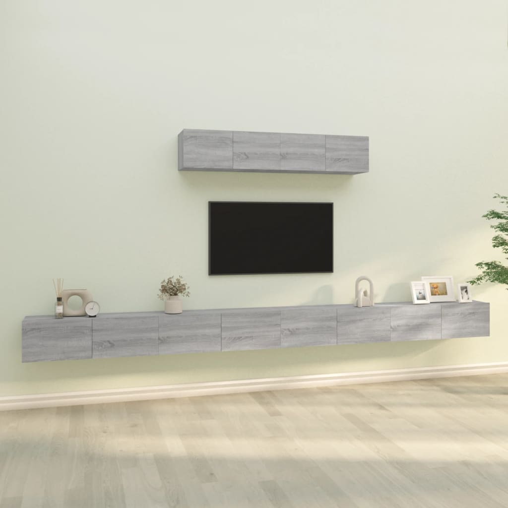 Ensemble de meubles TV 6 pcs Sonoma gris Bois d'ingénierie - XIOS