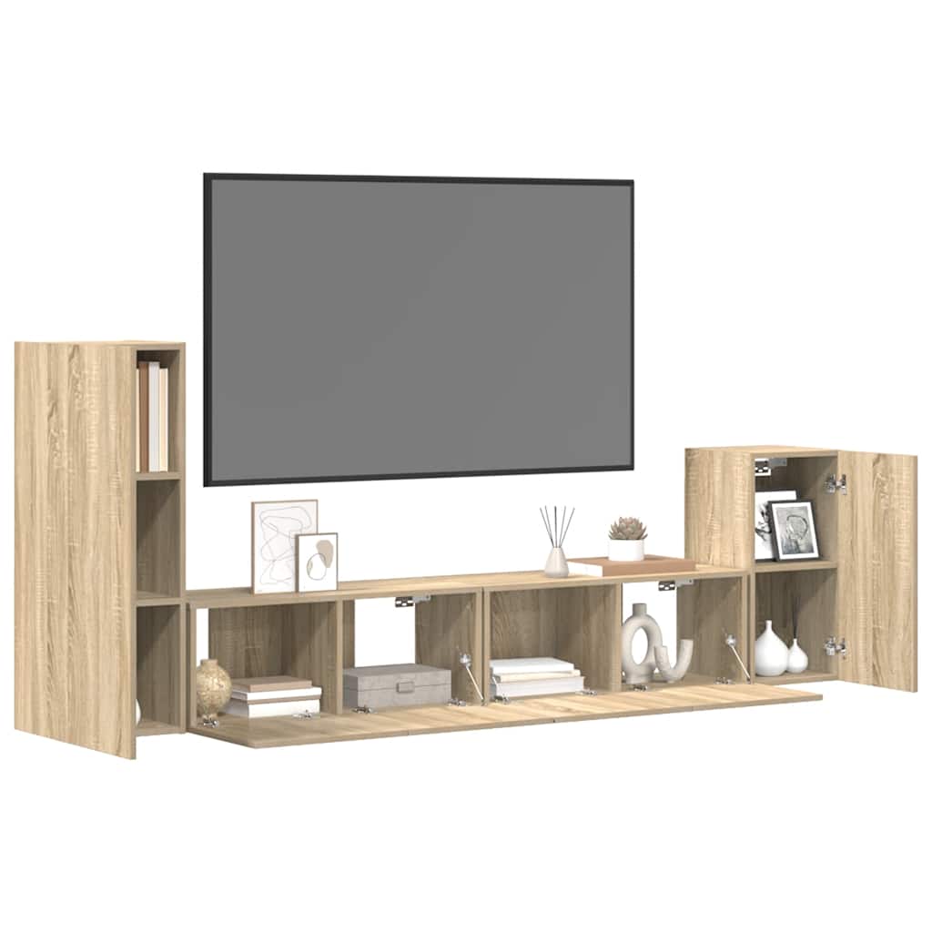 Ensemble de meubles TV 4 pcs Chêne sonoma Bois d'ingénierie - XIOS
