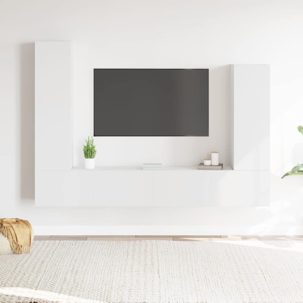 Ensemble de meubles TV 4 pcs Blanc Bois d'ingénierie - XIOS