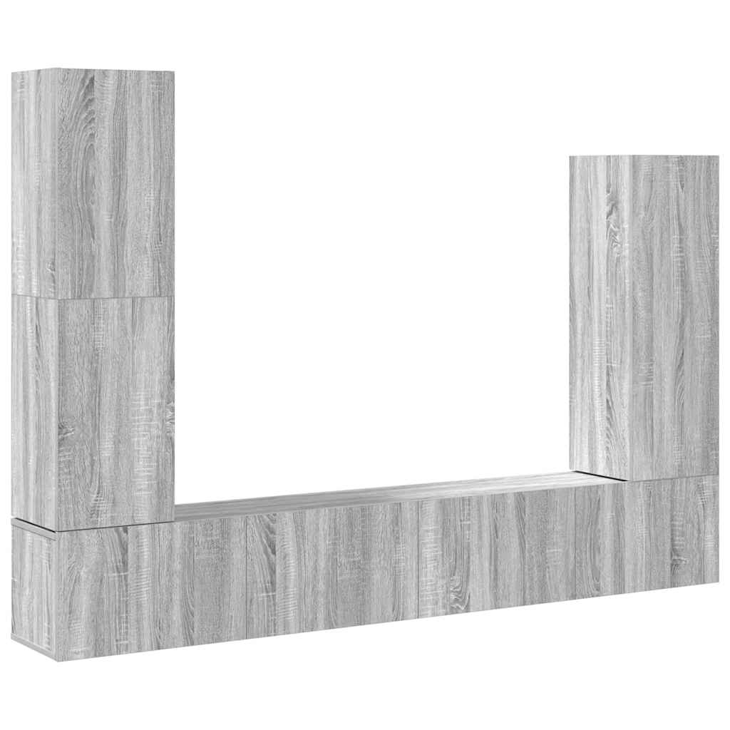 Ensemble de meubles TV 4 pcs Sonoma gris Bois d'ingénierie - XIOS