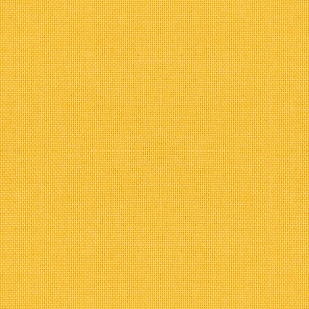 Chaise pivotante de bureau Jaune clair Tissu
