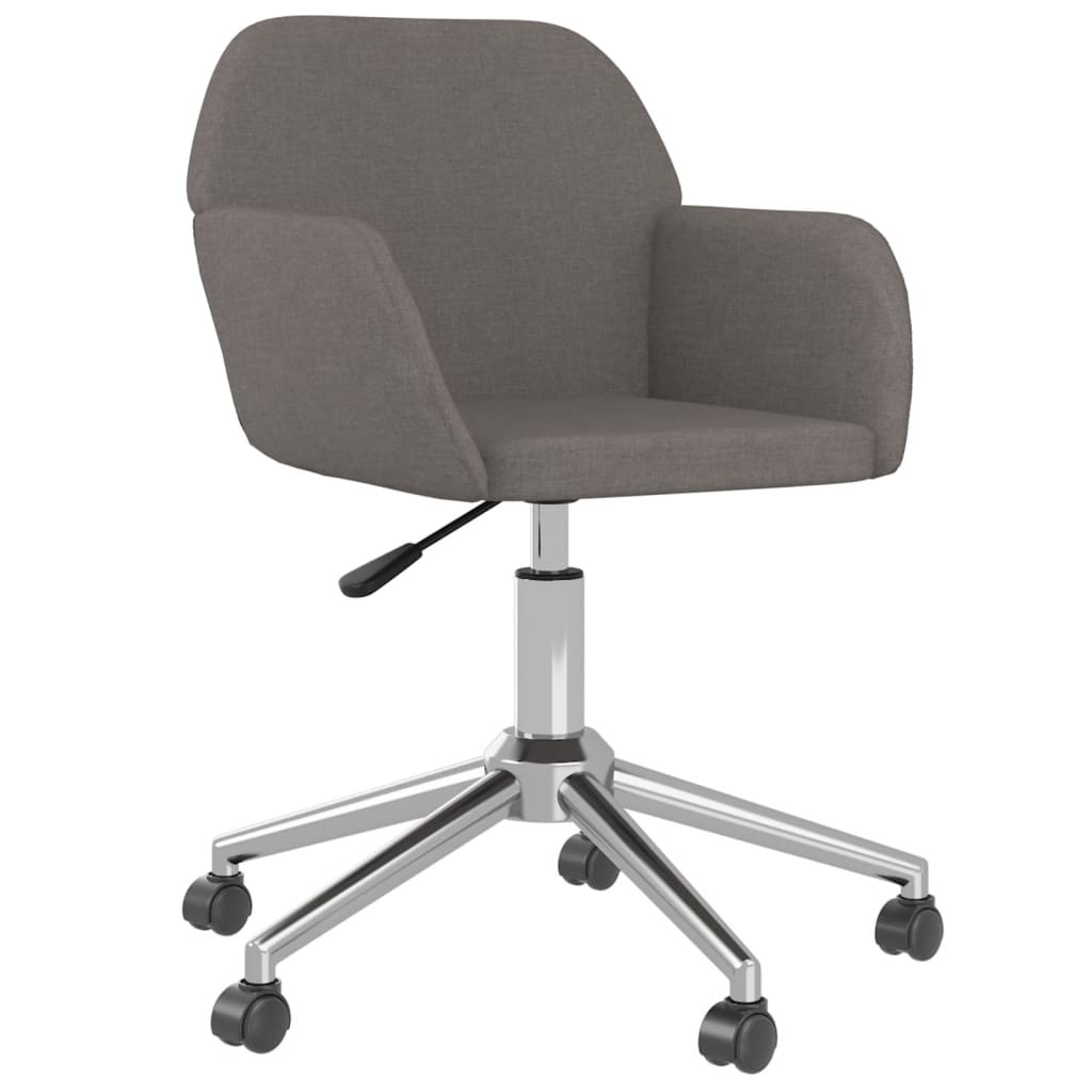 Chaise pivotante de bureau Gris foncé Tissu Chaises de bureau vidaXL