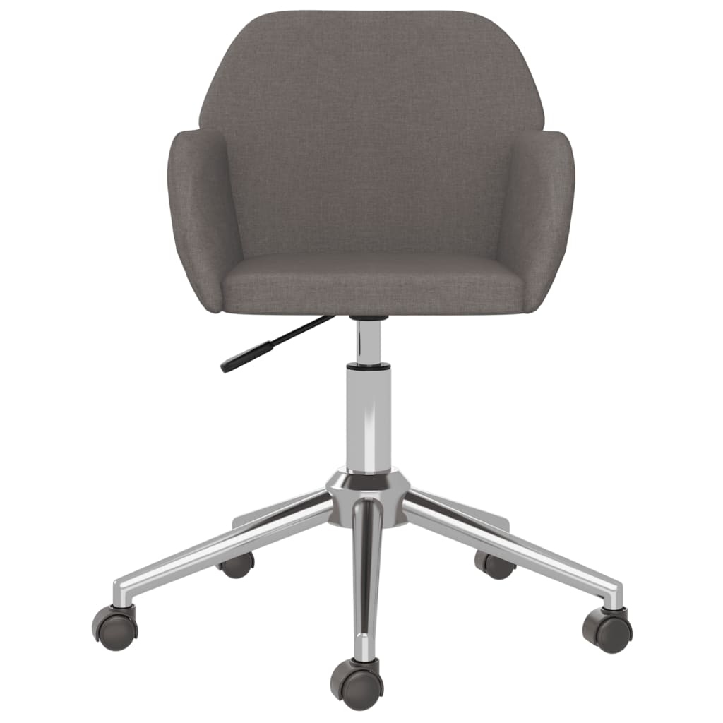 Chaise pivotante de bureau Gris foncé Tissu Chaises de bureau vidaXL