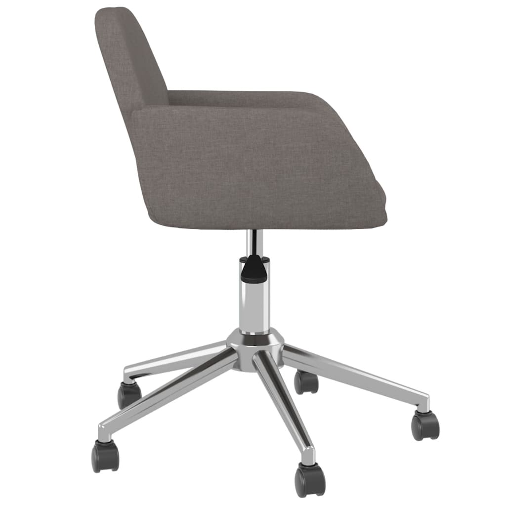 Chaise pivotante de bureau Gris foncé Tissu Chaises de bureau vidaXL