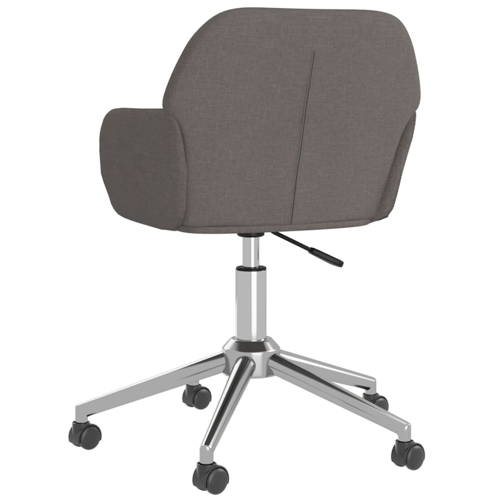 Chaise pivotante de bureau Gris foncé Tissu Chaises de bureau vidaXL