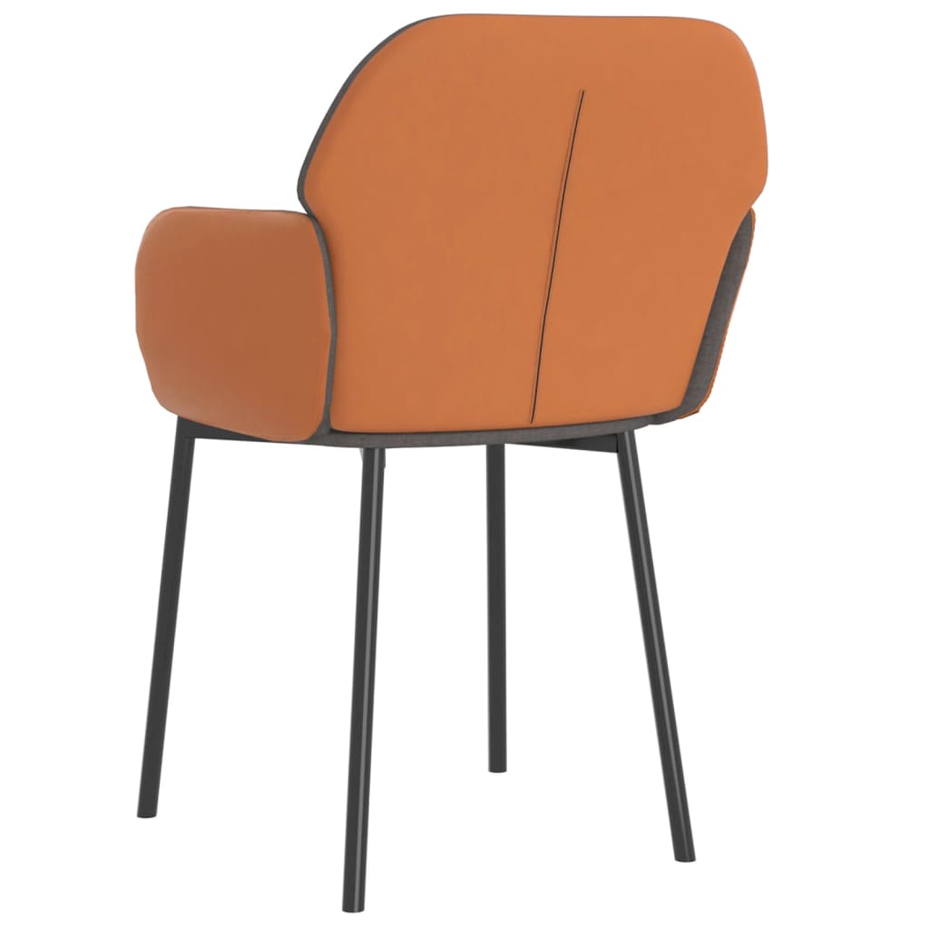 Chaises à manger lot de 2 gris clair tissu et similicuir - XIOS