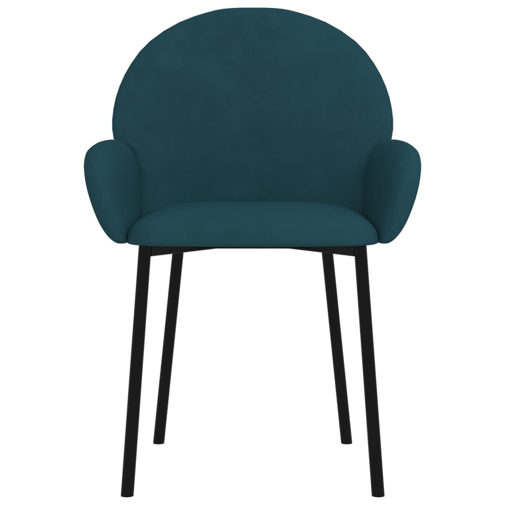 Chaises à manger lot de 2 Bleu Velours - XIOS