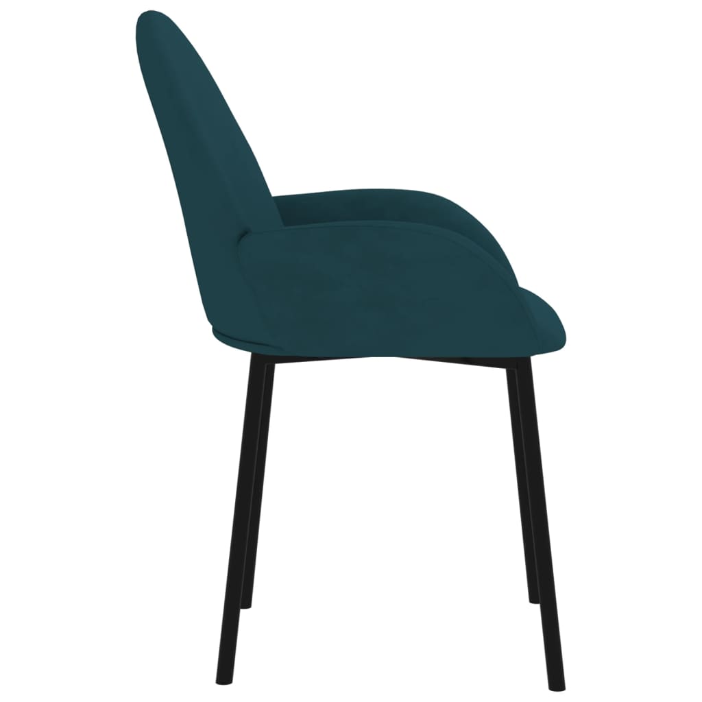 Chaises à manger lot de 2 Bleu Velours - XIOS