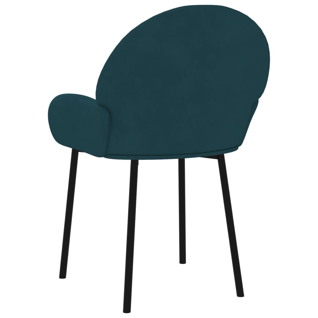 Chaises à manger lot de 2 Bleu Velours - XIOS