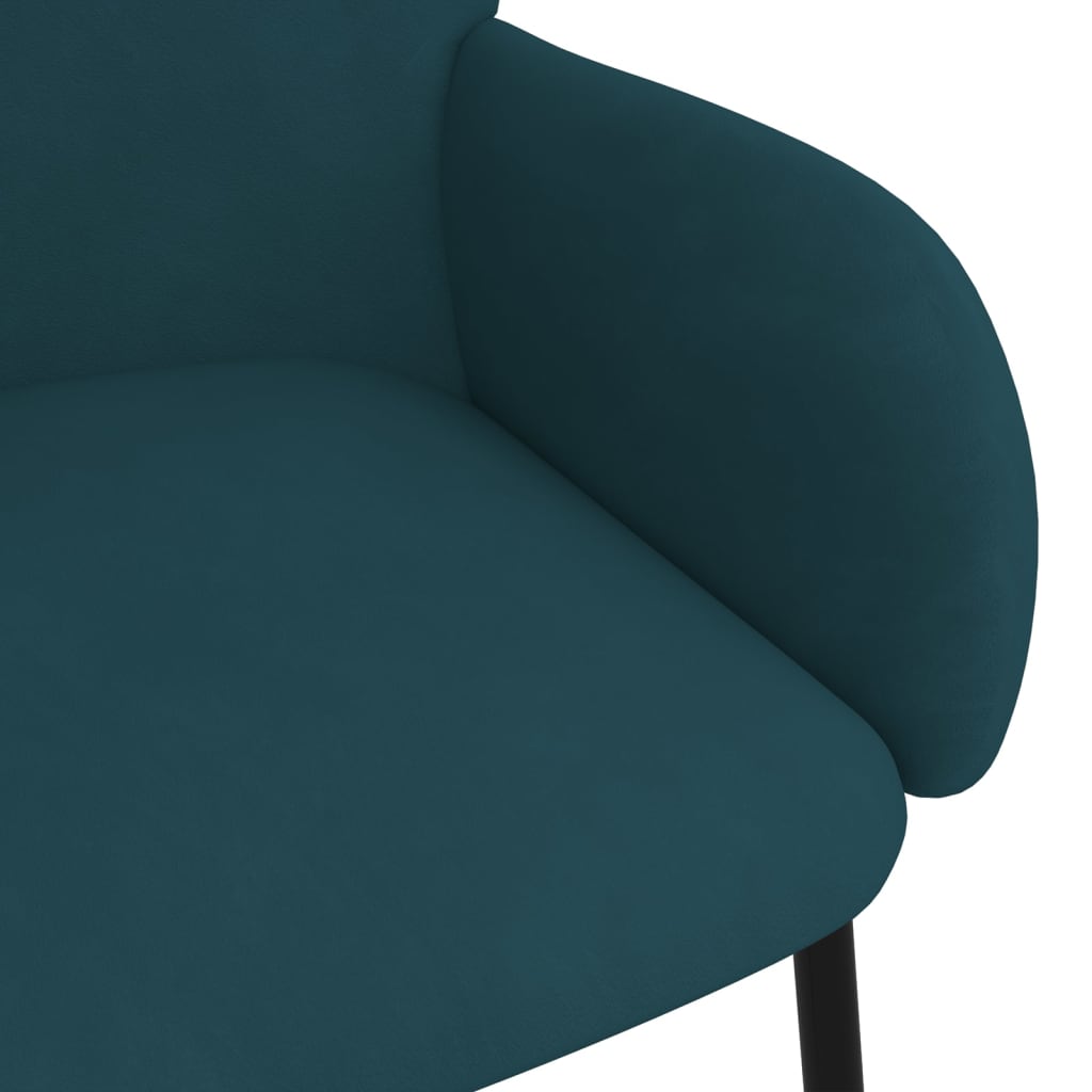 Chaises à manger lot de 2 Bleu Velours - XIOS