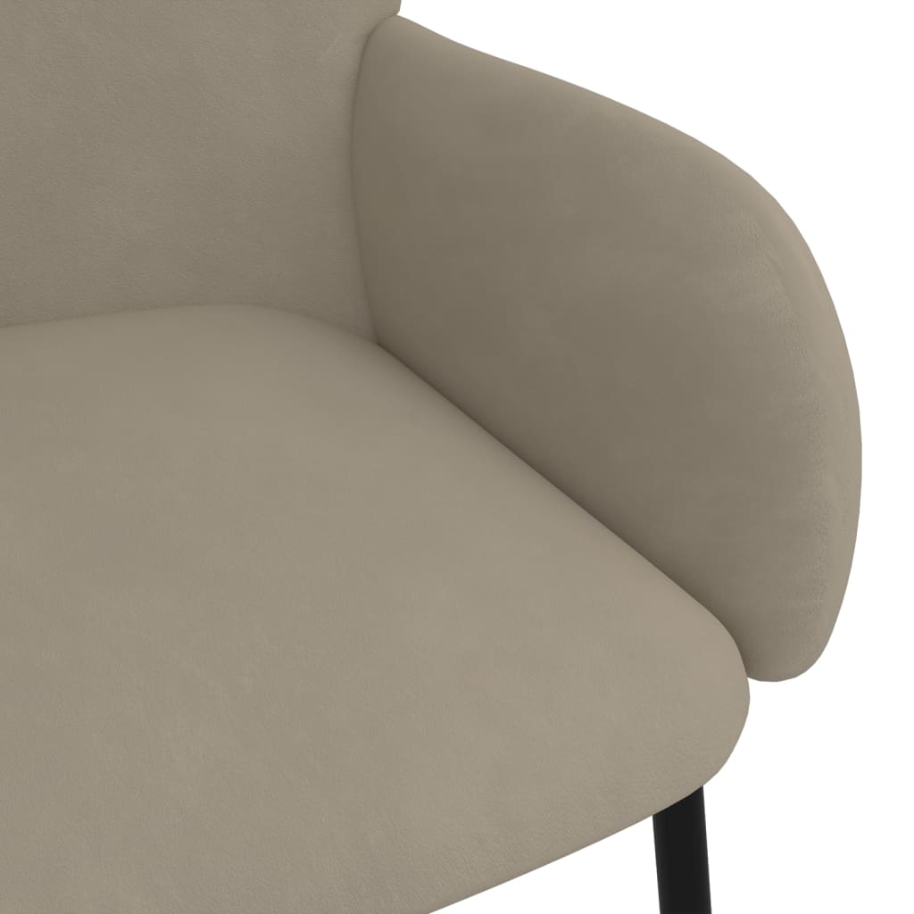 Chaises à manger lot de 2 Gris clair Velours - XIOS