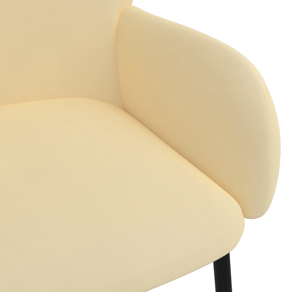 Chaises à manger lot de 2 Crème Velours - XIOS