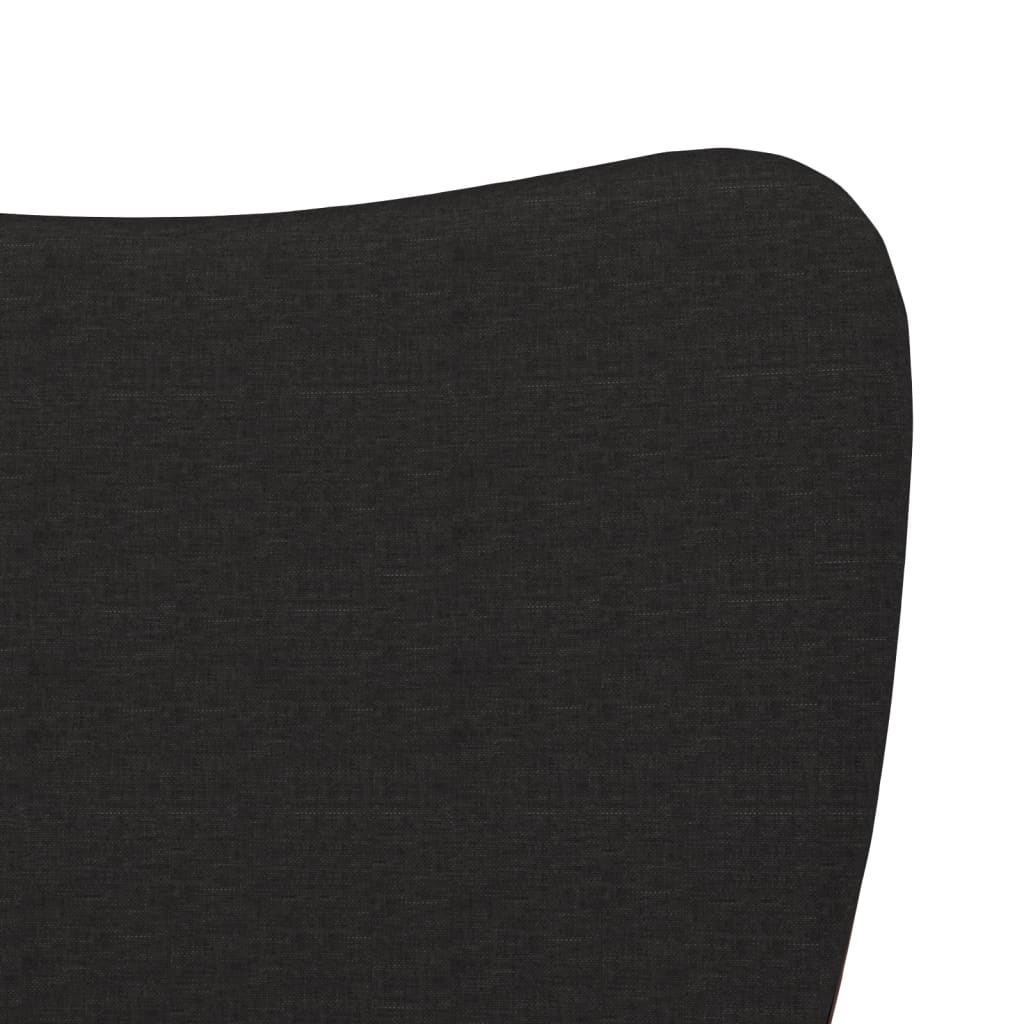 Chaises à manger lot de 2 noir tissu et similicuir - XIOS