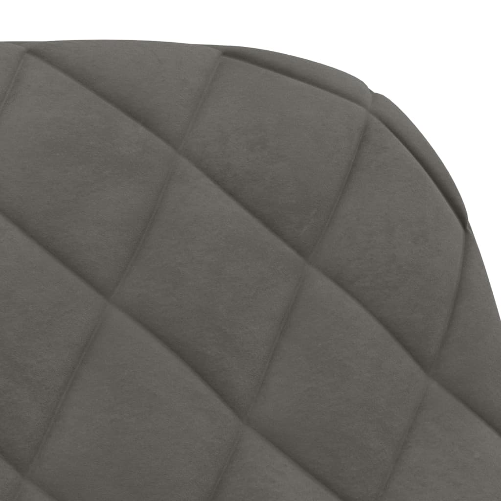 Chaises à manger lot de 2 Gris foncé Velours - XIOS