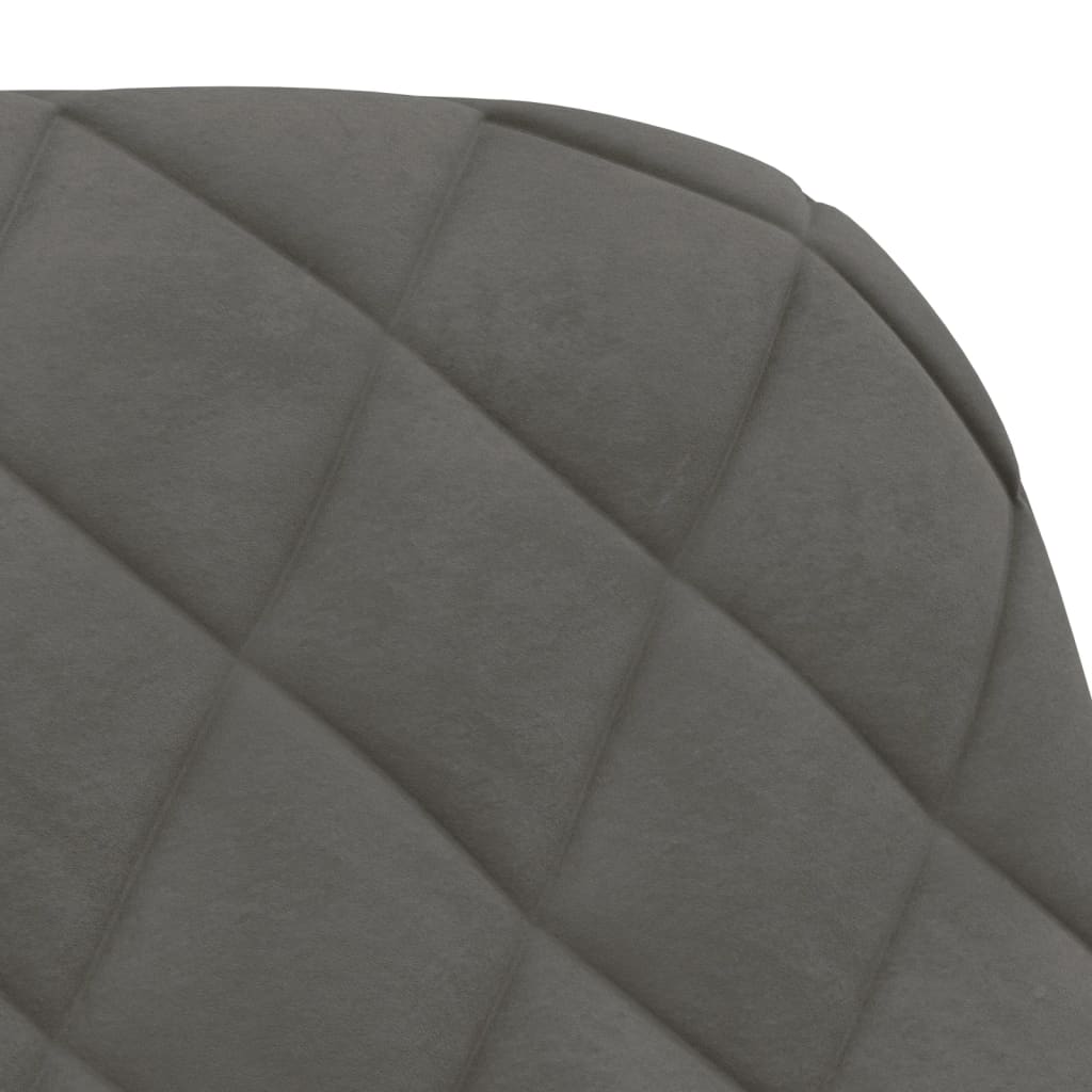 Chaises pivotantes à manger lot de 2 Gris foncé Velours