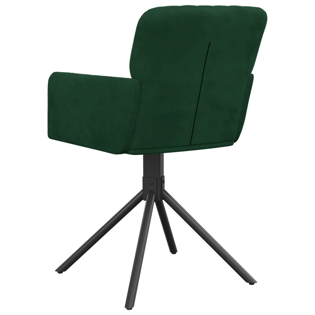 Chaises pivotantes à manger lot de 2 Vert foncé Velours - XIOS