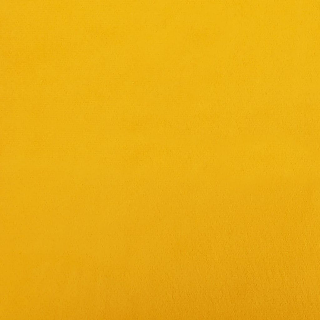 Chaises à manger lot de 2 Jaune Velours