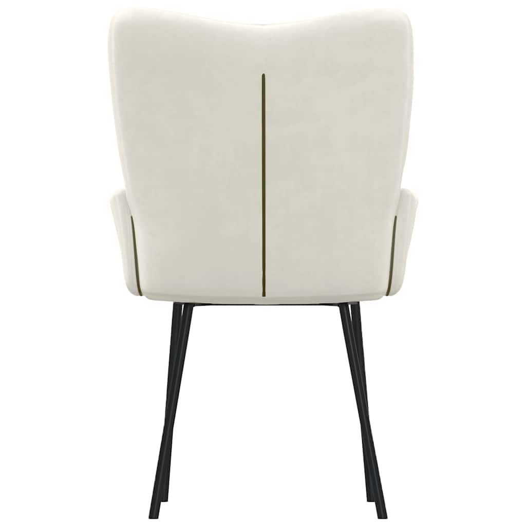 Chaises à manger lot de 2 Crème Velours - XIOS