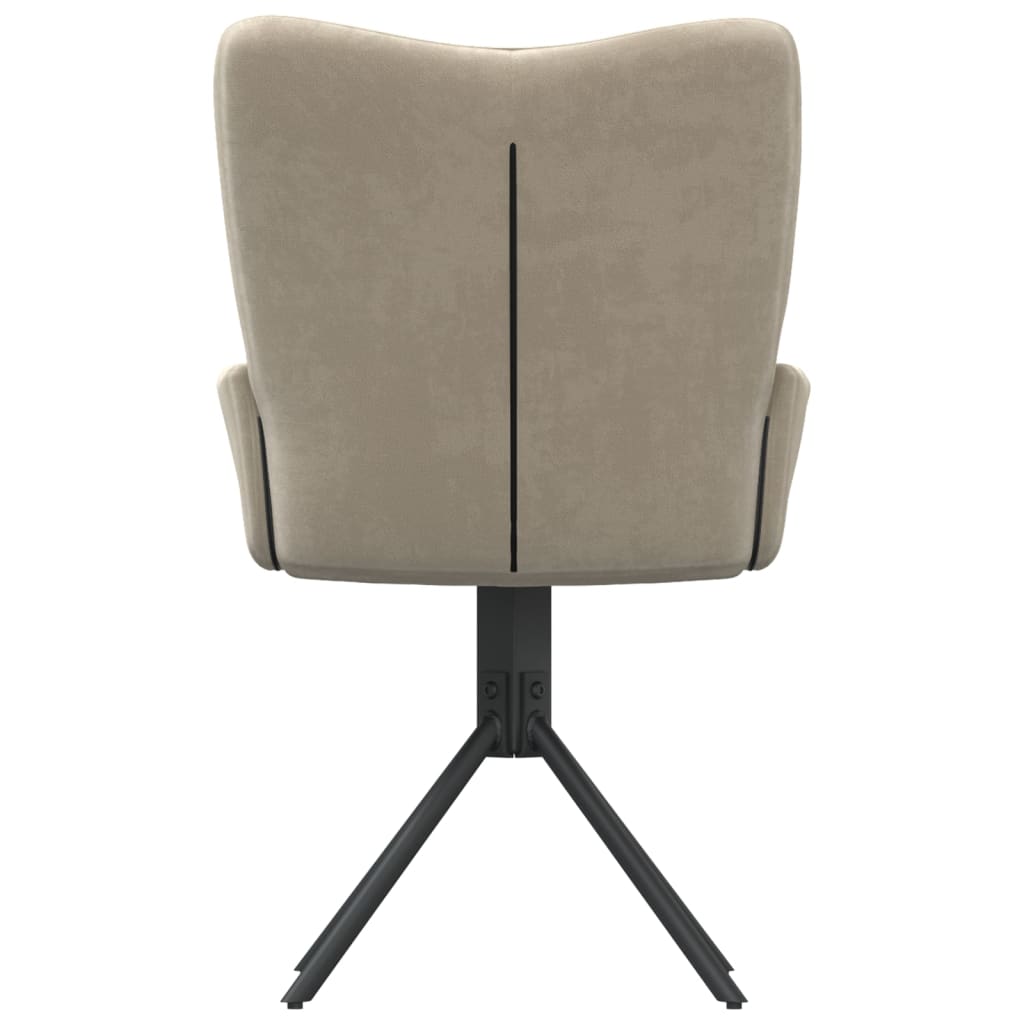 Chaises pivotantes à manger lot de 2 Gris clair Velours - XIOS