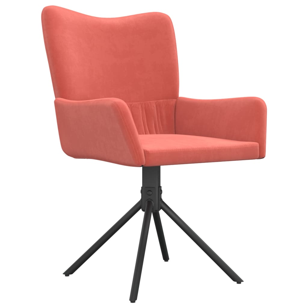 Chaises pivotantes à manger lot de 2 Rose Velours - XIOS