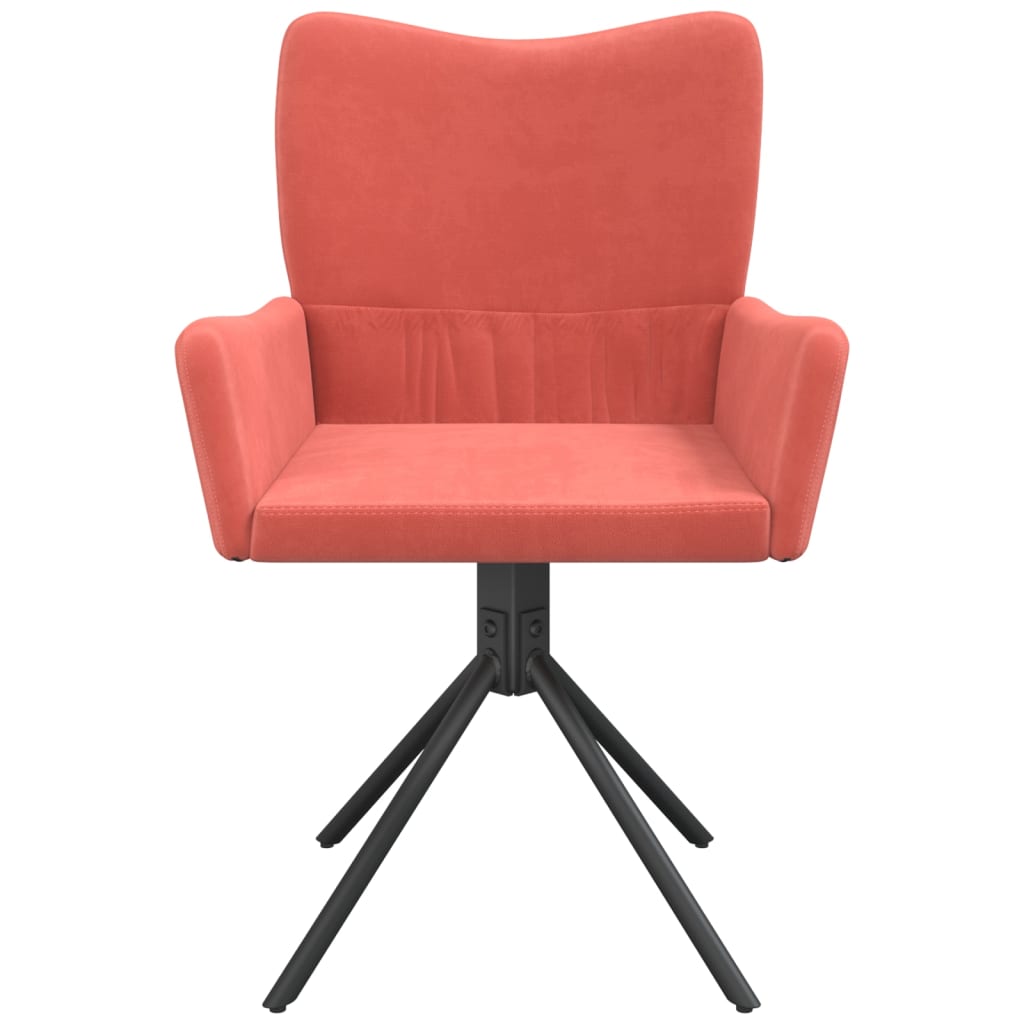 Chaises pivotantes à manger lot de 2 Rose Velours - XIOS