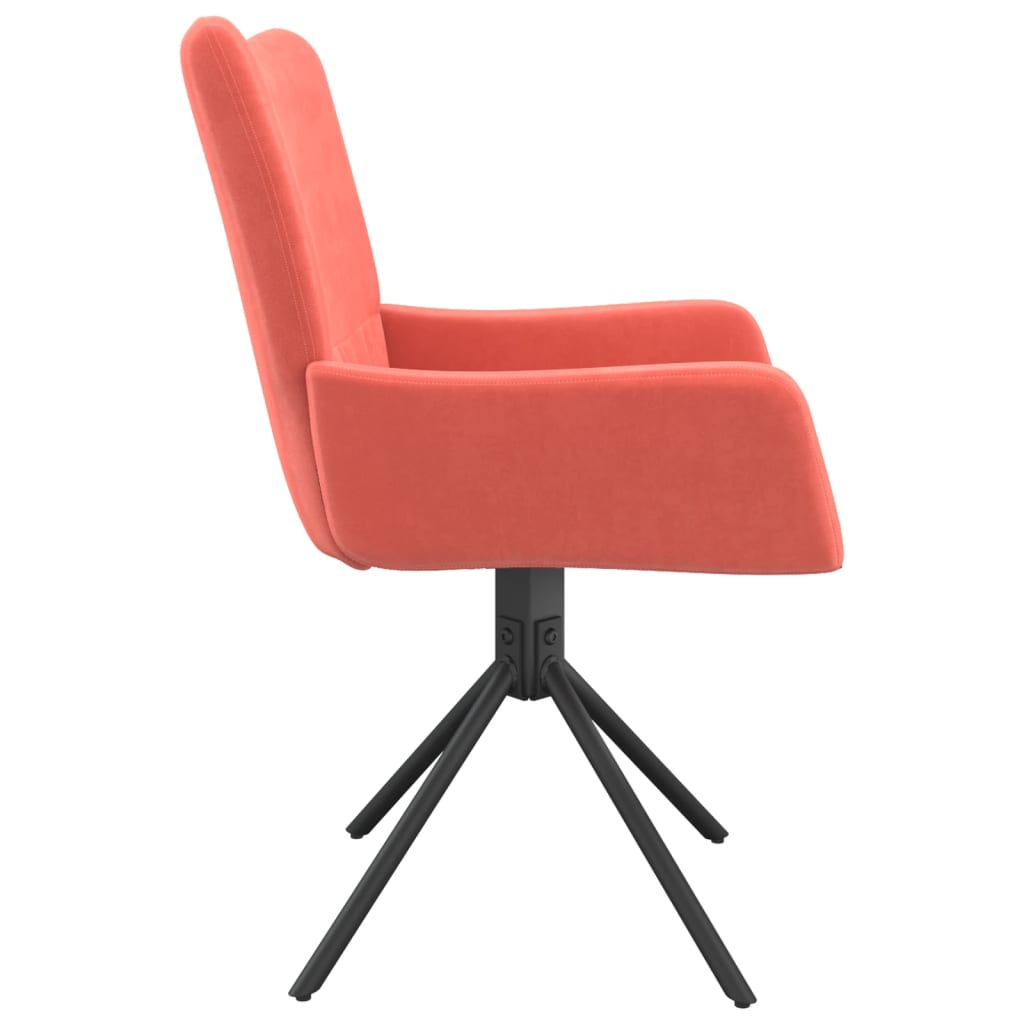 Chaises pivotantes à manger lot de 2 Rose Velours - XIOS