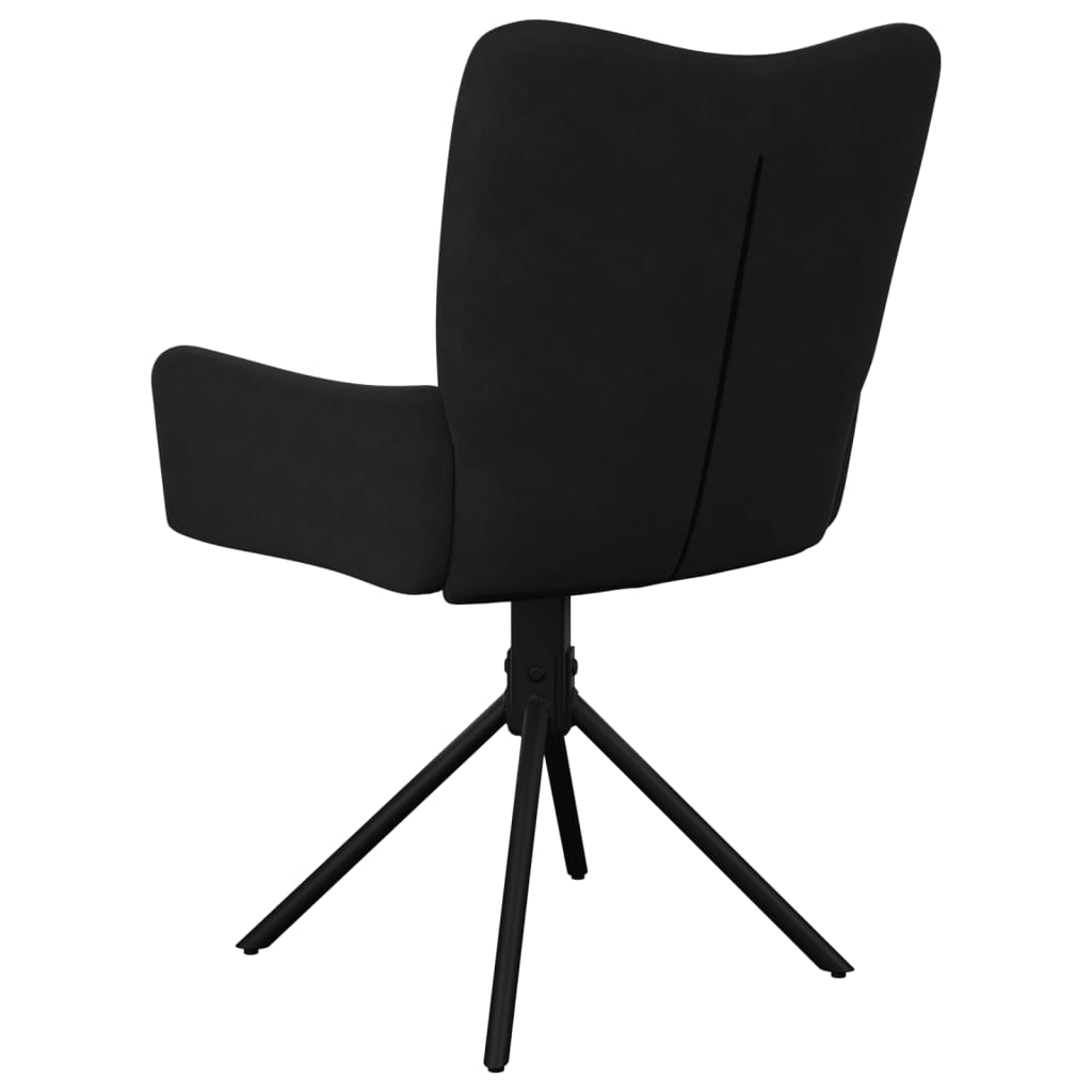 Chaises pivotantes à manger lot de 2 Noir Velours