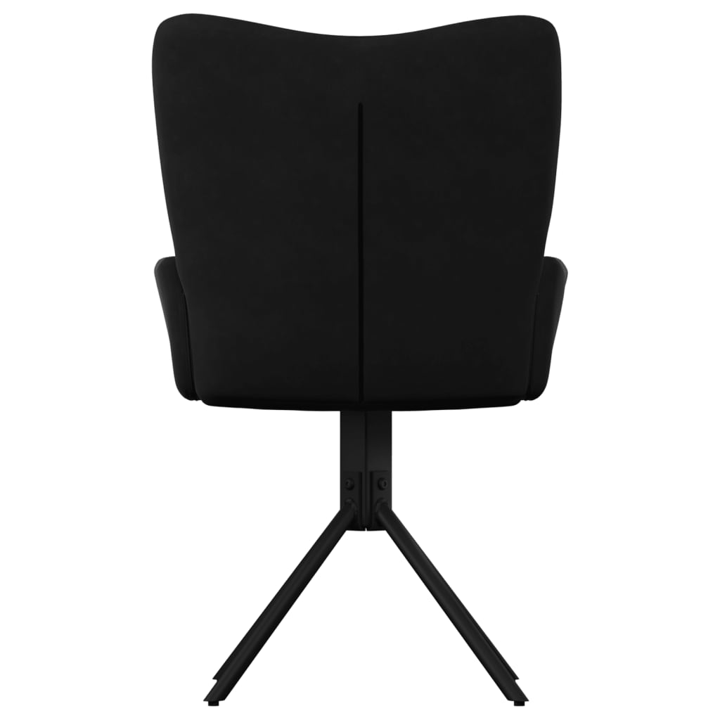 Chaises pivotantes à manger lot de 2 Noir Velours