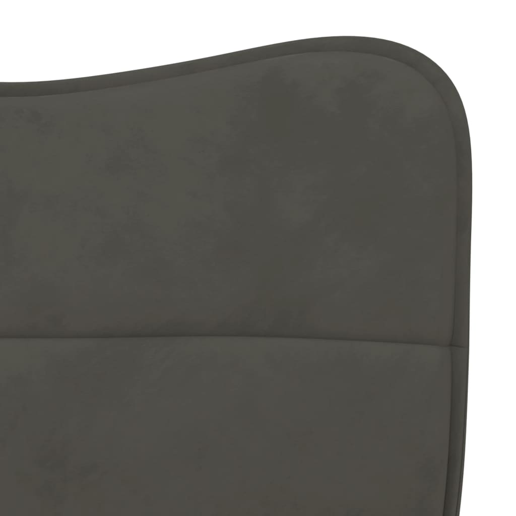 Chaises à manger lot de 2 Gris foncé Velours