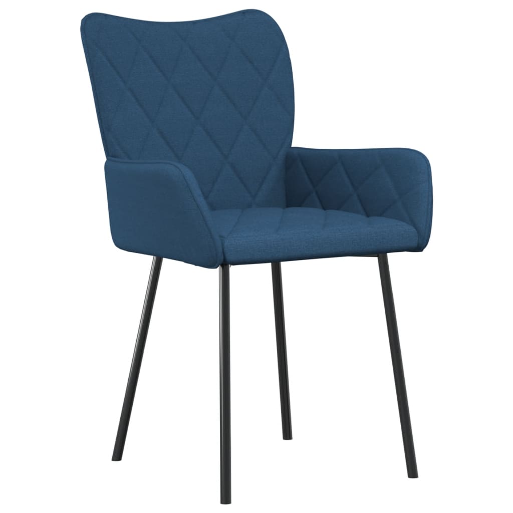 Chaises à manger lot de 2 bleu tissu - XIOS