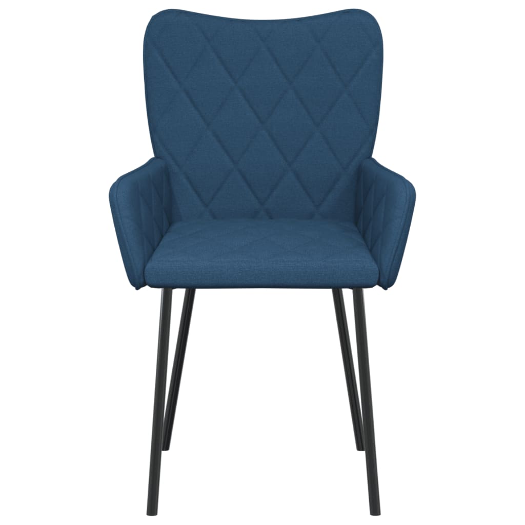 Chaises à manger lot de 2 bleu tissu - XIOS