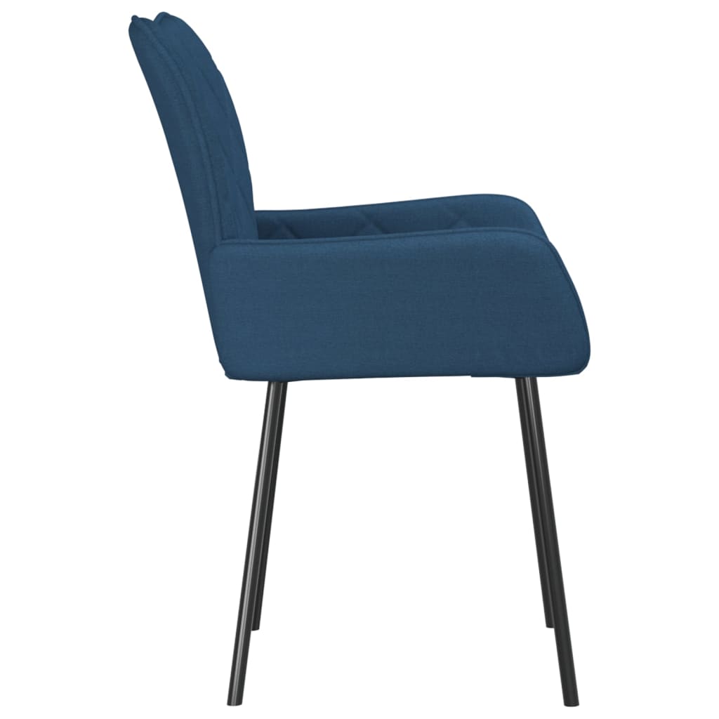 Chaises à manger lot de 2 bleu tissu - XIOS